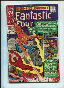 King-Size Fantastic Four #4 ~ Hulk VS Thing 1st Golden Age Torch In SI ~ (5.0)WH