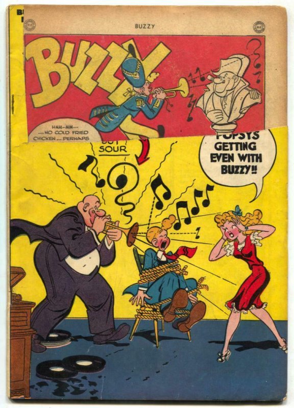 BUZZY #10 1946-DC COMICS-RECORDS ON COVER FR