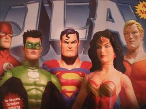 JLA (ACTION FIGURES)  Promo poster, Wonder Woman, Unused, Superman, Flash