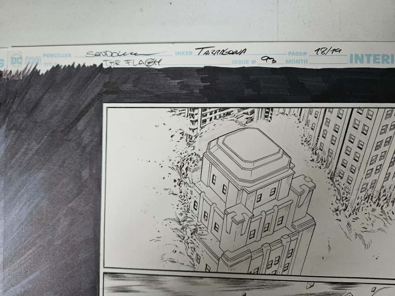The Flash #93 Double Pa Spread (2 Boards) Original Art Rafa Sandoval 22x17 DC ?