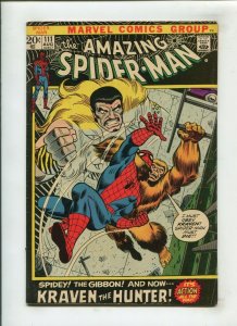 AMAZING SPIDER-MAN #111 (7.0) KRAVEN!! 1972