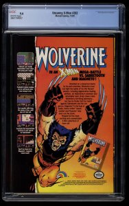 Uncanny X-Men #282 CGC NM 9.4 White Pages 1st Bishop!