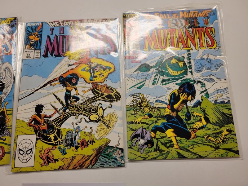 3 New Mutants Marvel Comic Books #59 60 61 Fall of the Mutants 3 TJ3