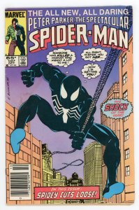 Spectacular Spider-Man #107 (1976 v1) Peter David 1st Sin Eater Newsstand FN+