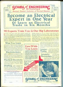 SCIENCE & INVENTION 08/1920-1ST ISSUE ELECTROCUTION-SHARKS-DEEP SEA DIVERS-vf-