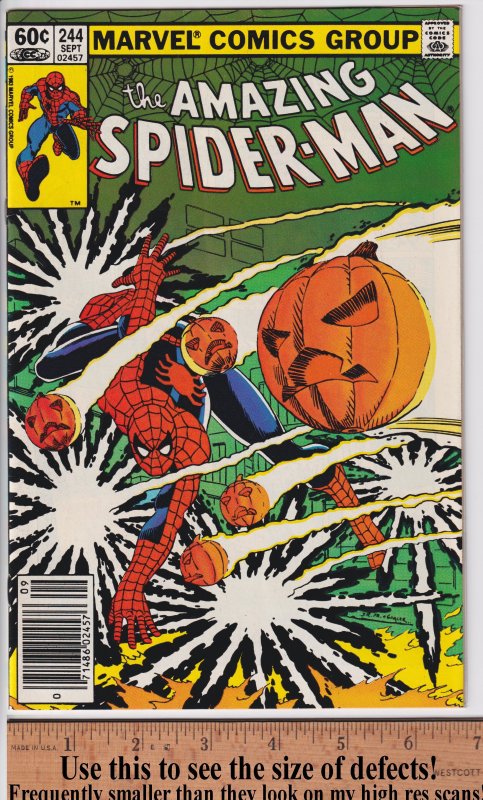 Amazing Spider-Man #244 NEWSSTAND (Sep 1983) VFNM 9.0, white! 3rd Hobgoblin!