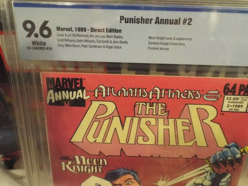 Punisher Annual #2 - CBCS 9.6 - NM+ - 1989 - Atlantis Attacks - Moon Knight