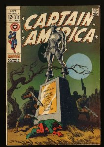 Captain America #113 FN 6.0 Classic Steranko Cover!