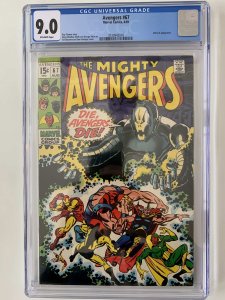 THE MIGHTY AVENGERS #67 Marvel Comics 1969 CGC 9.0 ULTRON-6 Roy Thomas Story