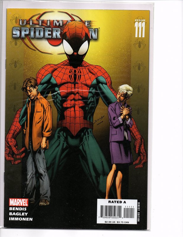 Marvel Comics Ultimate Spider-man #111 Mark Bagley Art Bendis Story