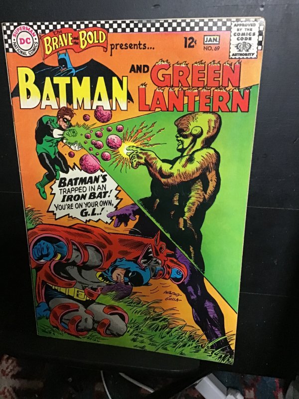 The Brave and the Bold #69 (1967) highgrade Green Lantern Batman VF/NM Boca CERT