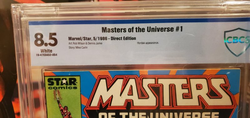 Masters of the Universe #1 CBCS 8.5 VF+ 1986 Marvel/Star Skeletor He-Man