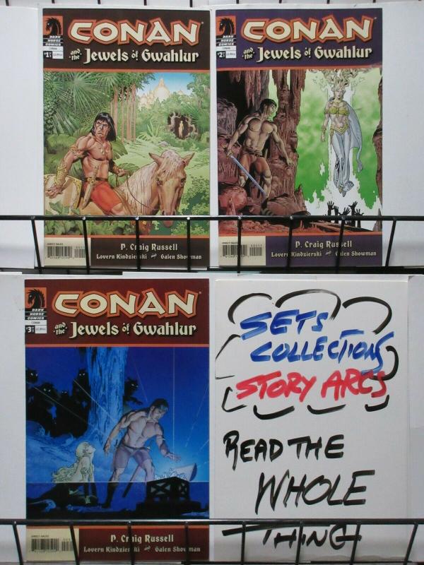 CONAN AND THE JEWELS OF GWAHLUR #1-3 (Dark Horse, 2005) COMPLETE!P.Craig Russell