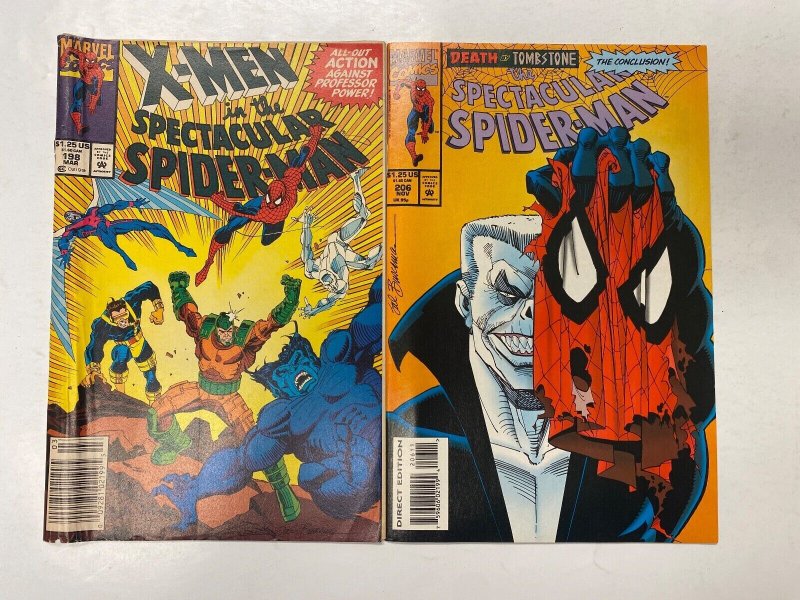 5 Spectacular Spider-Man MARVEL comic books #186 193 198 206 207 78 KM14