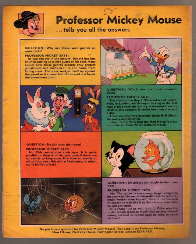 Walt Disney's Now I Know #16 1973-U.K.-Pinocchio-G