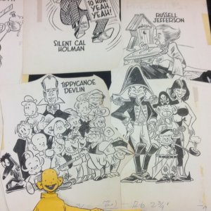 1965 Reuben award dinner program Cartoon & Comics w/ Original Al Scaduto artwork