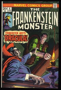 Frankenstein #8 VF- 7.5 Meets Dracula!  John Buscema Cover Art!
