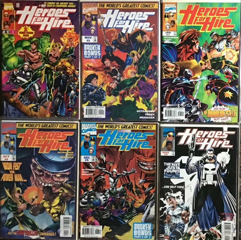 HEROES FOR HIRE (MARVEL 1997)#1,4-7,9 ALL NM CONDITION 6 BOOK LOT 