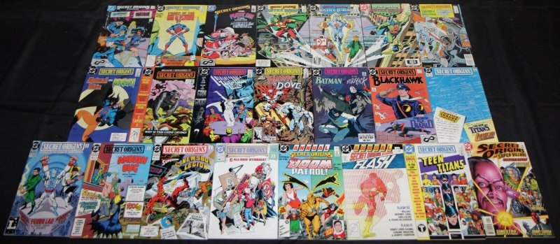 Vintage DC Copper Age SECRET ORIGINS 43pc High Grade Comic Lot Batman Flash