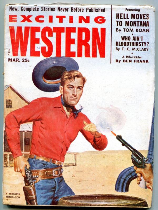 Exciting Western Pulp March 1953- Hell Comes to Montana FN