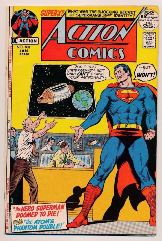 Action Comics Superman #408 Superman's 3rd Identity? ~ DC Comics  ~ FN (HX503)