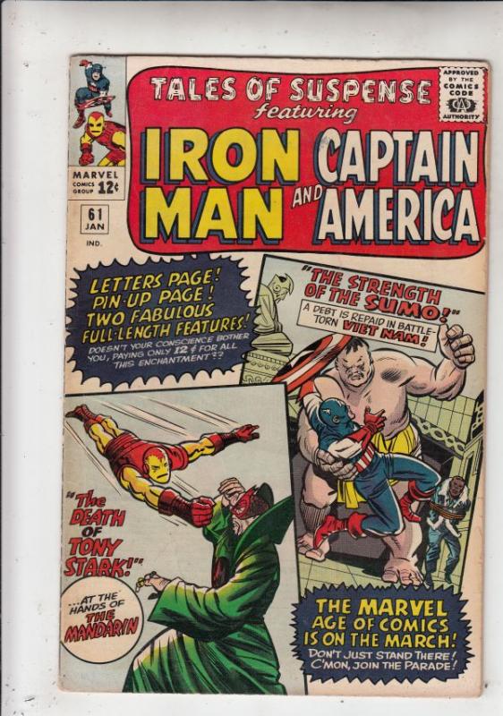 Tales of Suspense #61 (Jan-65) FN+ Mid-High-Grade Iron Man, Captain America