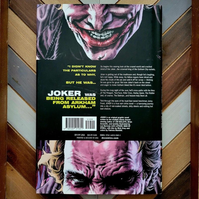 JOKER (DC Comics, 2008) New /  HARDCOVER/ Azzarello & Bermejo / Graphic Novel