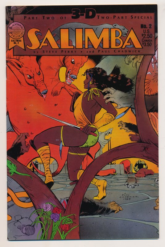 Salimba 3-D (1986 Blackthorne) #2 VF no glasses, last issue of the series