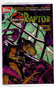 Jurassic Park: Raptor #1 & 2 SEALED Polybag Set w/ Cards - Tops - 1993 - NM