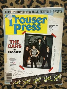 TROUSER PRESS MAGAZINE #56 November 19980 - Cars Jeff Beck NEW WAVE VG