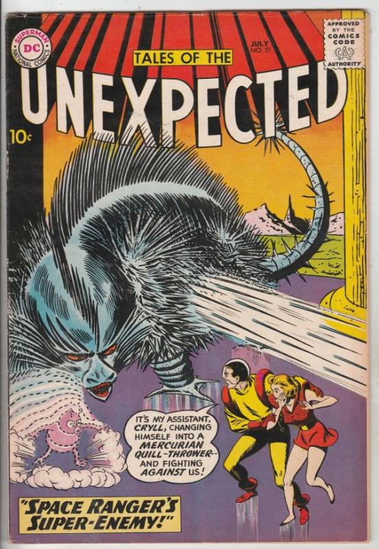 Tales of the Unexpected #51 (Jul-60) FN/VF Mid-High-Grade Space Ranger, Cyrl