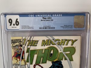Mighty Thor 451 CGC 9.6 -  Bloodaxe APPEARANCE (1992)
