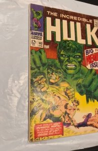 The Incredible Hulk #102 (1968) returns to ongoing solo see desctipt