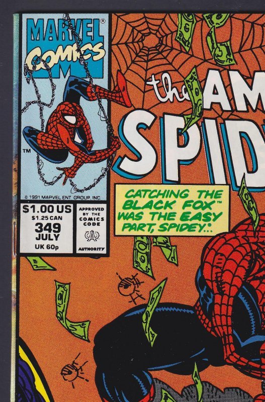 Amazing Spider-man #349 1991 Marvel 9.2 Near Mint- comic