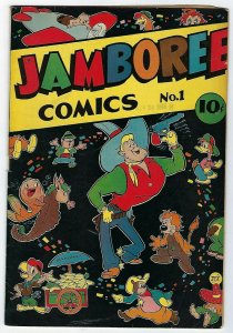 JAMBOREE COMICS # 1 VG/FN CHIP 'N' BUCK LOONIE LION 1945 Golden Age