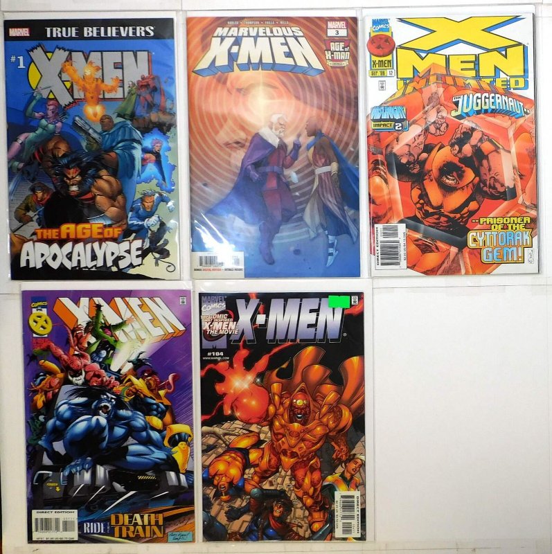 X-Men Lot 5 #51, 104, True Age 1, Marvelous 3, Unlimited 12 2000 Marvel Comics
