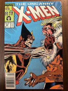 Uncanny X-Men #222 VF Newsstand X-Men vs the Marauders (Marvel 1987)