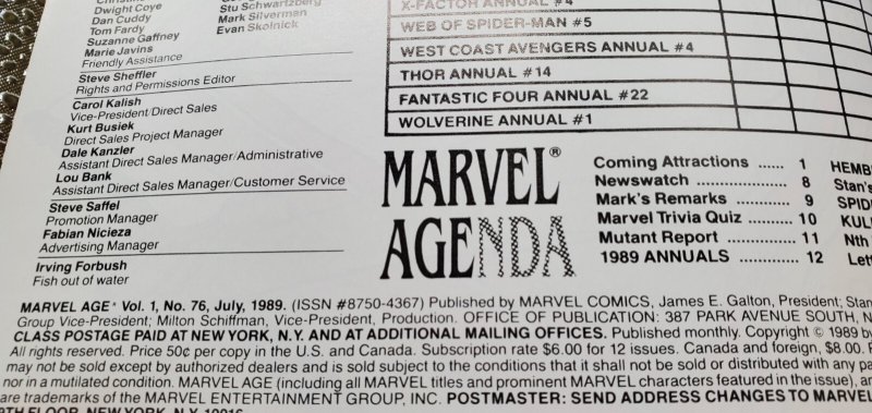 Marvel Age #76 (1989) She Hulk in Bikini J.Byrne cover WP NM/MT