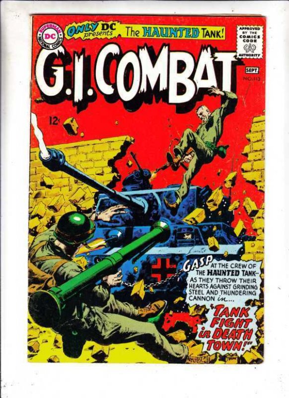 G.I. Combat # 113 Strict FN/VF Mid-High-Grade Haunted Tank Artist Joe Kubert