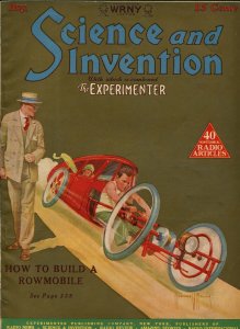 SCIENCE AND INVENTION 08/1926-GERNSBACK-CUMMINGS-GOLD TONE COVER-PULP-SCI-FI-vf