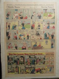 1942 Oct 25 SUNDAY COMIC PAGE 15x21 FN 6.0 Popeye / Henry / Sergeant Pat
