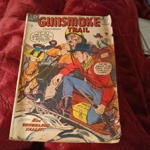 GUNSMOKE TRAIL #1 AJAX JUNE 1957 Silver age Western two gun Colt hero kids comic