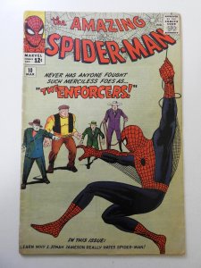 The Amazing Spider-Man #10 (1964) VG Condition 1 in spine split, moisture stain