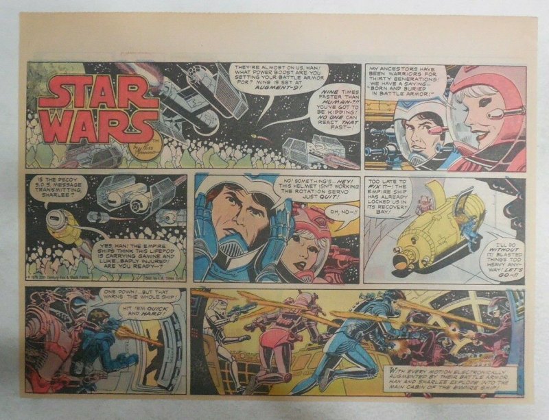 Star Wars Sunday Page #14 by Russ Manning from 6/10/1979 Large Half Page Size!