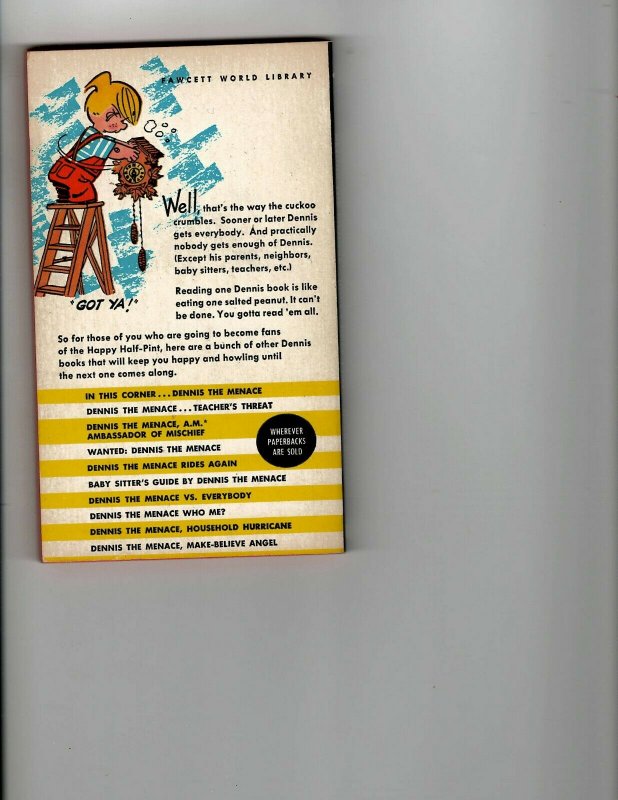 5 Dennis the Menace Books Happy Half Pint To the Core Babysitters Guide + JK17