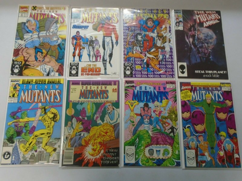 New Mutants lot 67 different #1-100 avg 8.0 VF (1983-91 1st Series)