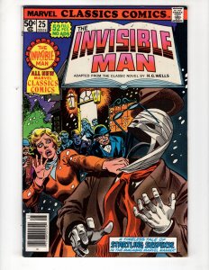 Marvel Classics Comics #25 (1977) THE INVISIBLE MAN !!!!!!! / ID#191