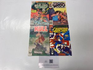 4 MARVEL comic books Warlord Mars #1 Groo #74 Kull #3 Quasar #19 19 KM15