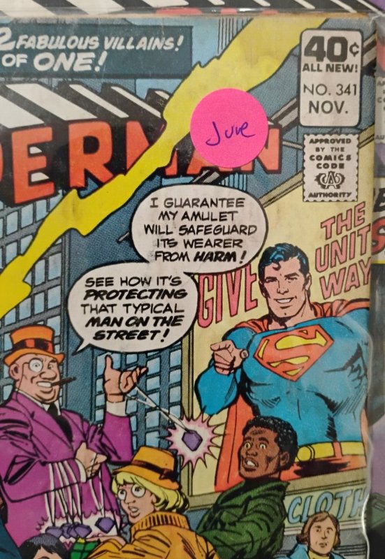 SUPERMAN # 341  1979 DC COMICS  clark kent  curt swan low grade
