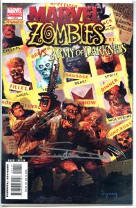 MARVEL ZOMBIES vs ARMY OF DARKNESS #1, NM-, Signed Arthur Suydam, 2007, COA #150